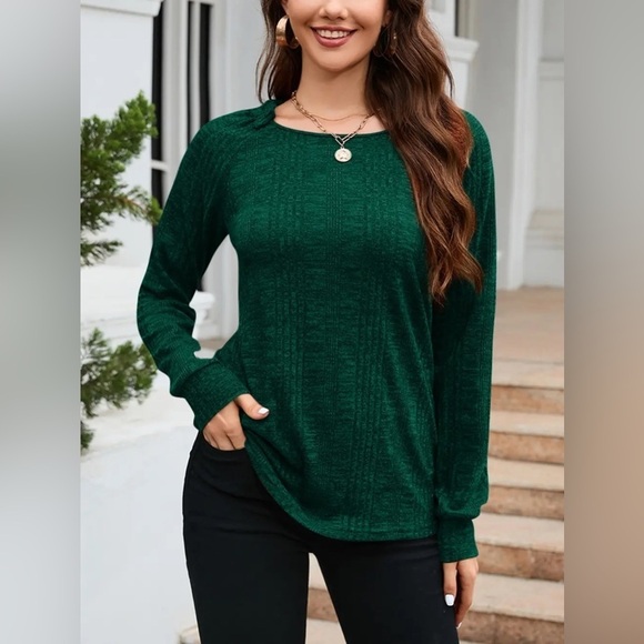 Essential Elegance Round Neck Textured Shirt - Picture 1 of 4